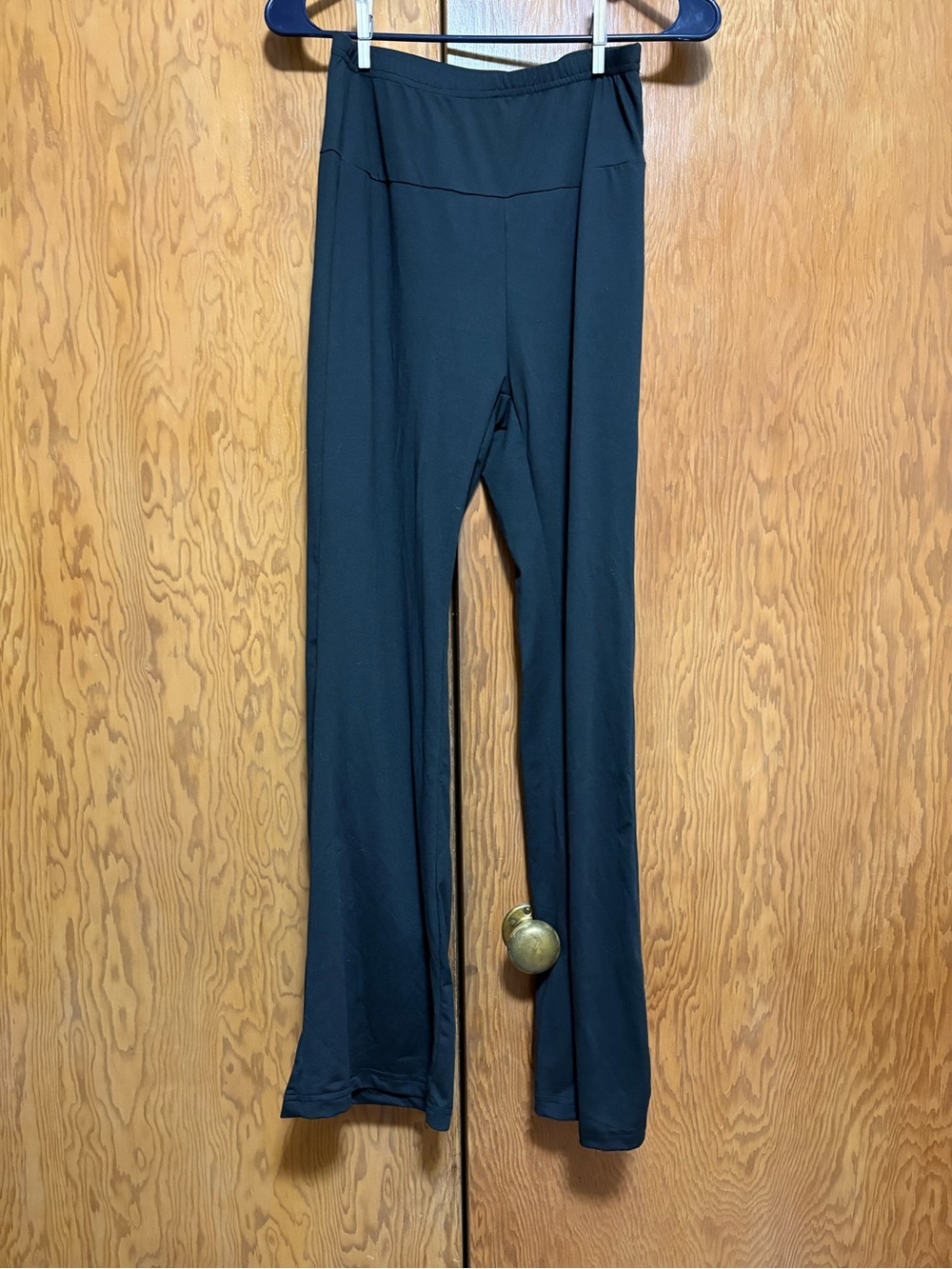 SHEIN Black Flared Leggings with Elastic Waist